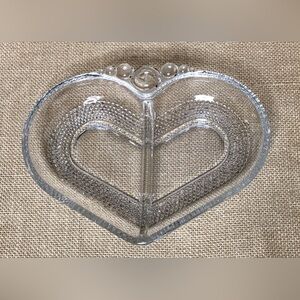Vintage Duncan And Miller Heart Divided Dish Whimsical Romance But Candy Holder